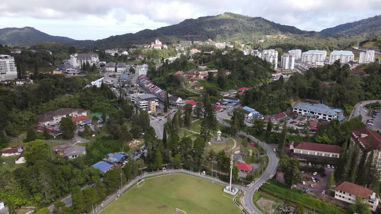 말레이시아의 카메론 하이랜드 지역 내의 브린창 지역의 일반 풍경