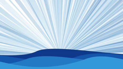 abstract design of sunburst useful in motion banner design. animated blue illustration. radial pattern with waves.