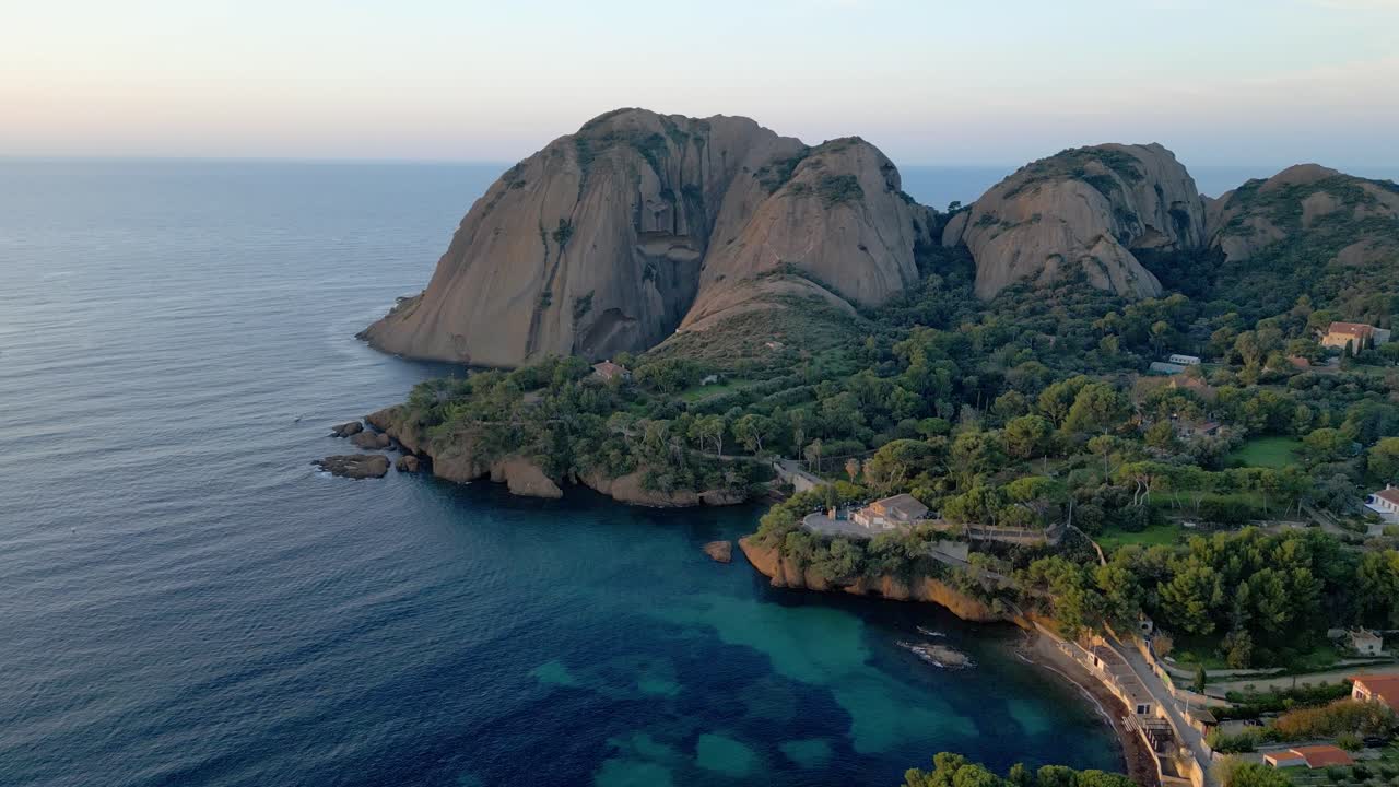 Spectacular Geologic formations of the rocks in South of France Region Alps of Province formed by erosion
