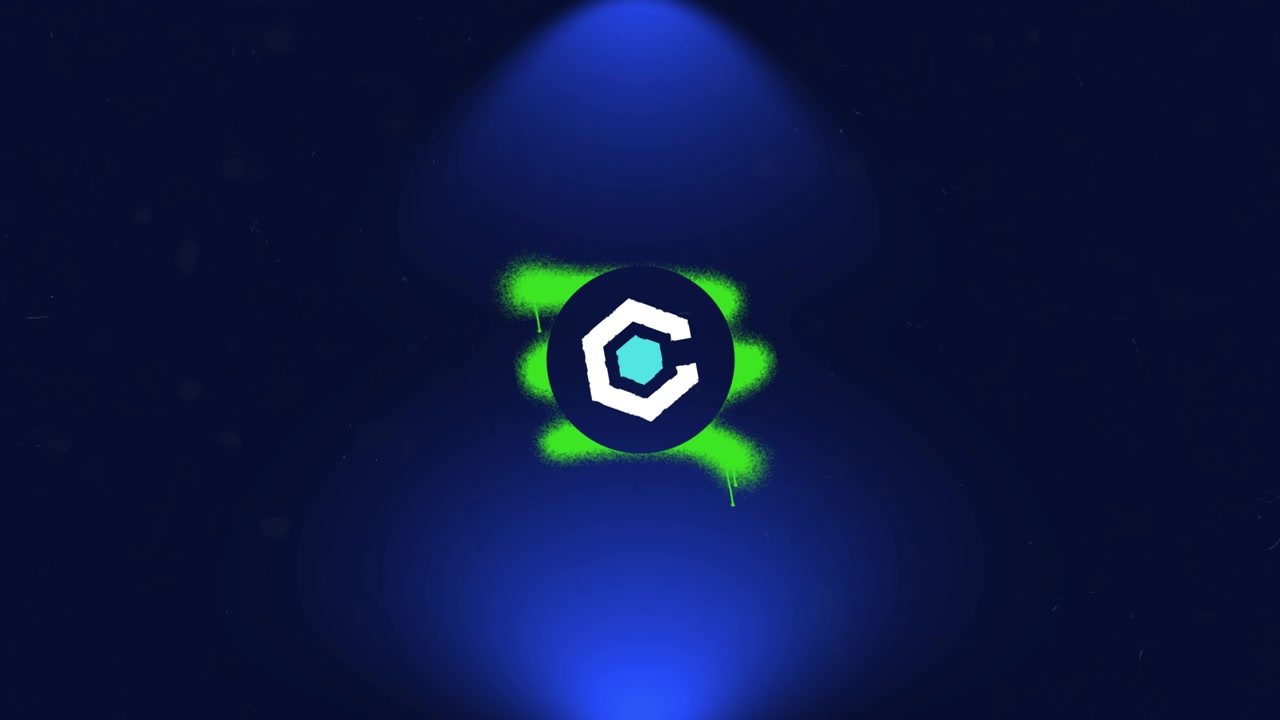 Animated Logo Reveal with Spray Paint and Glitch Effects