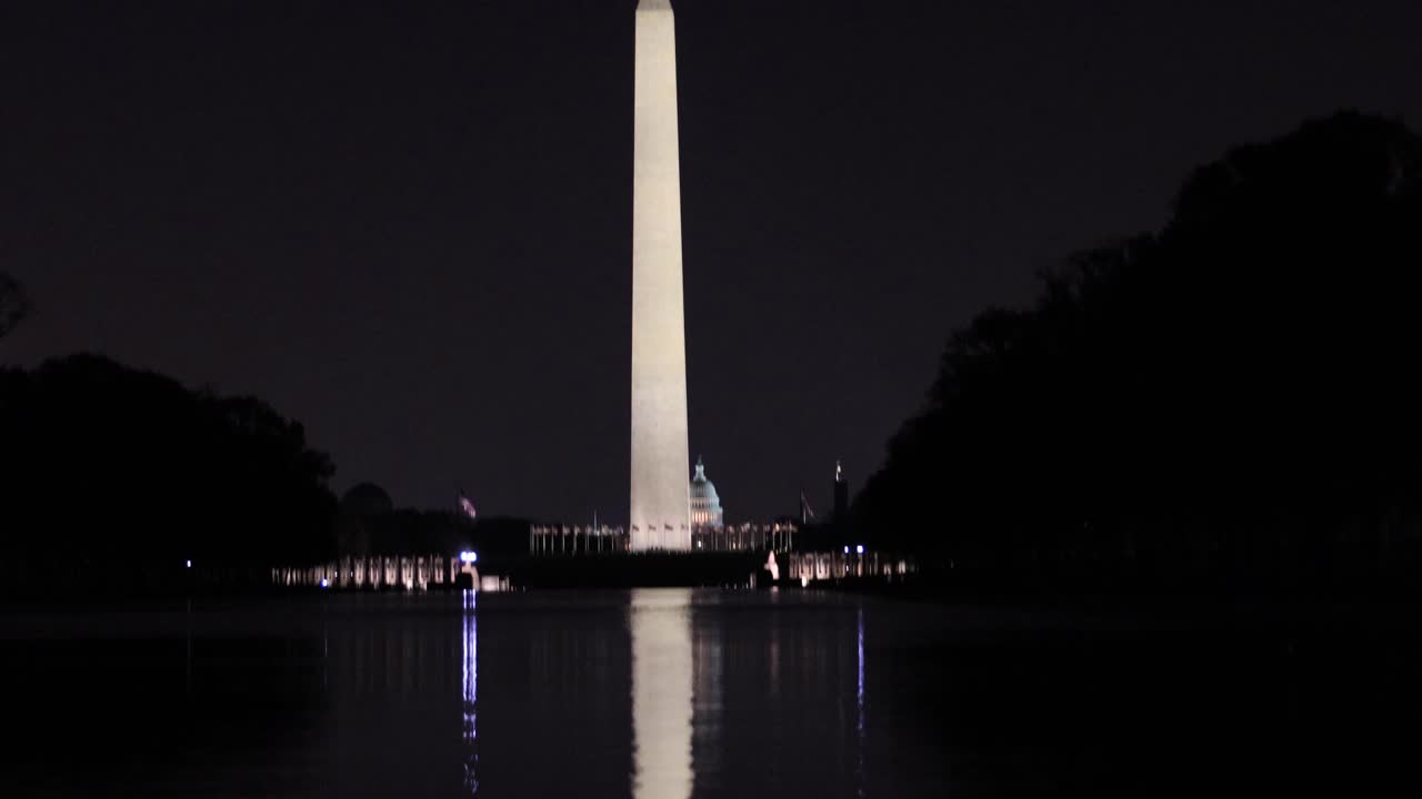 Riflesso del monumento a Washington Video 4K.