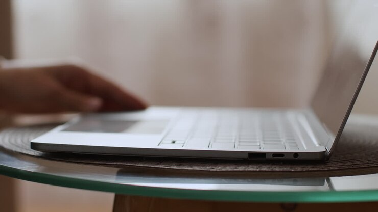 Person working on laptop