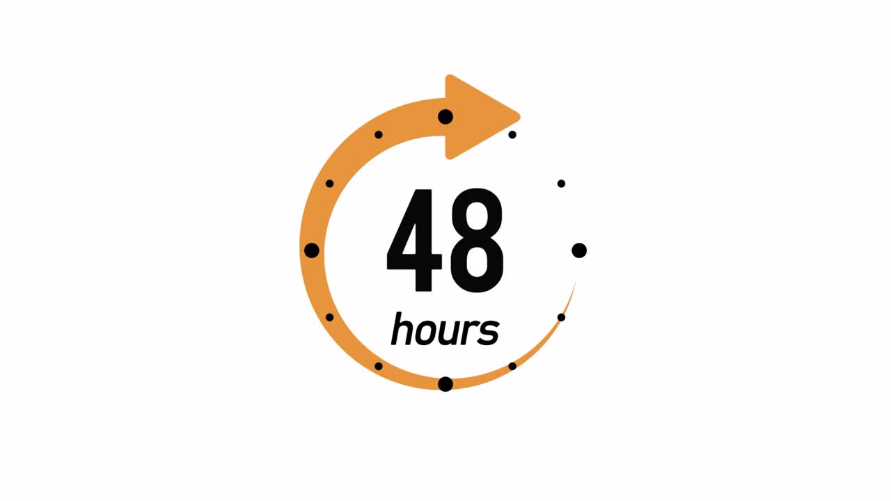 Clock 48 hours icon.