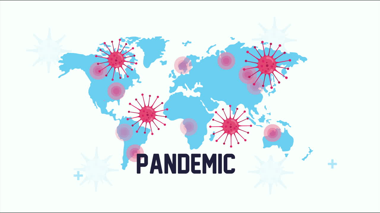 코로나19 입자 팬데을 가진 지구 행성