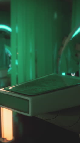 futuristic medical scanner in a hospital