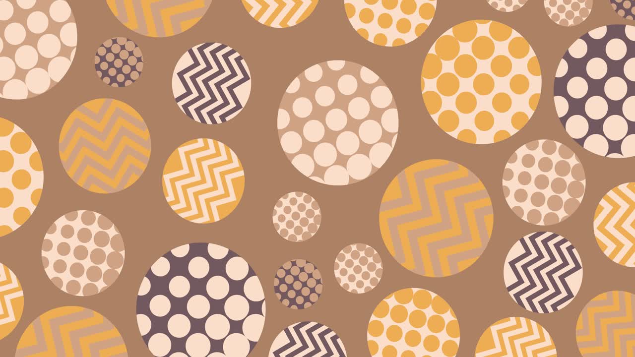 80년대의 기하학적 모양은 원 안에서 회전하며, 루프로 회전하고, 움직임 애니메이션을 확대 및 축소하고, 수평 구성, 4k 영상 품질을 제공합니다.