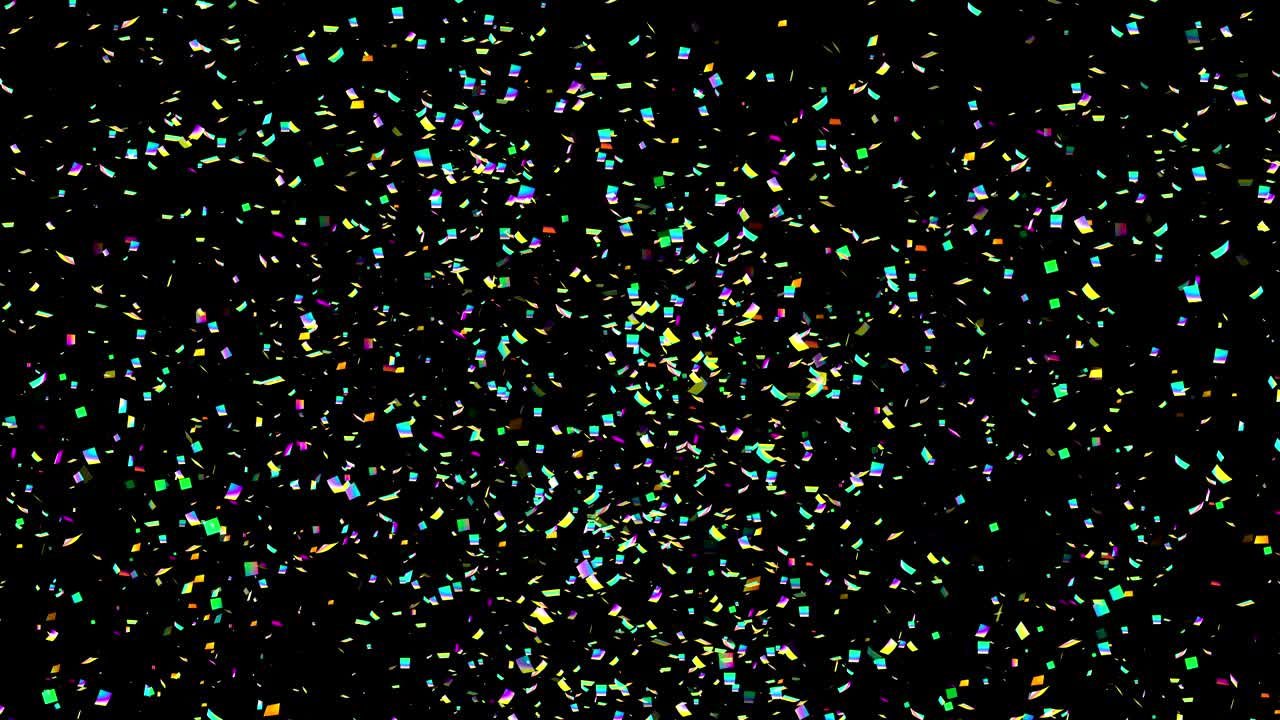 4k Confetti Explosions Alpha Matte Channel