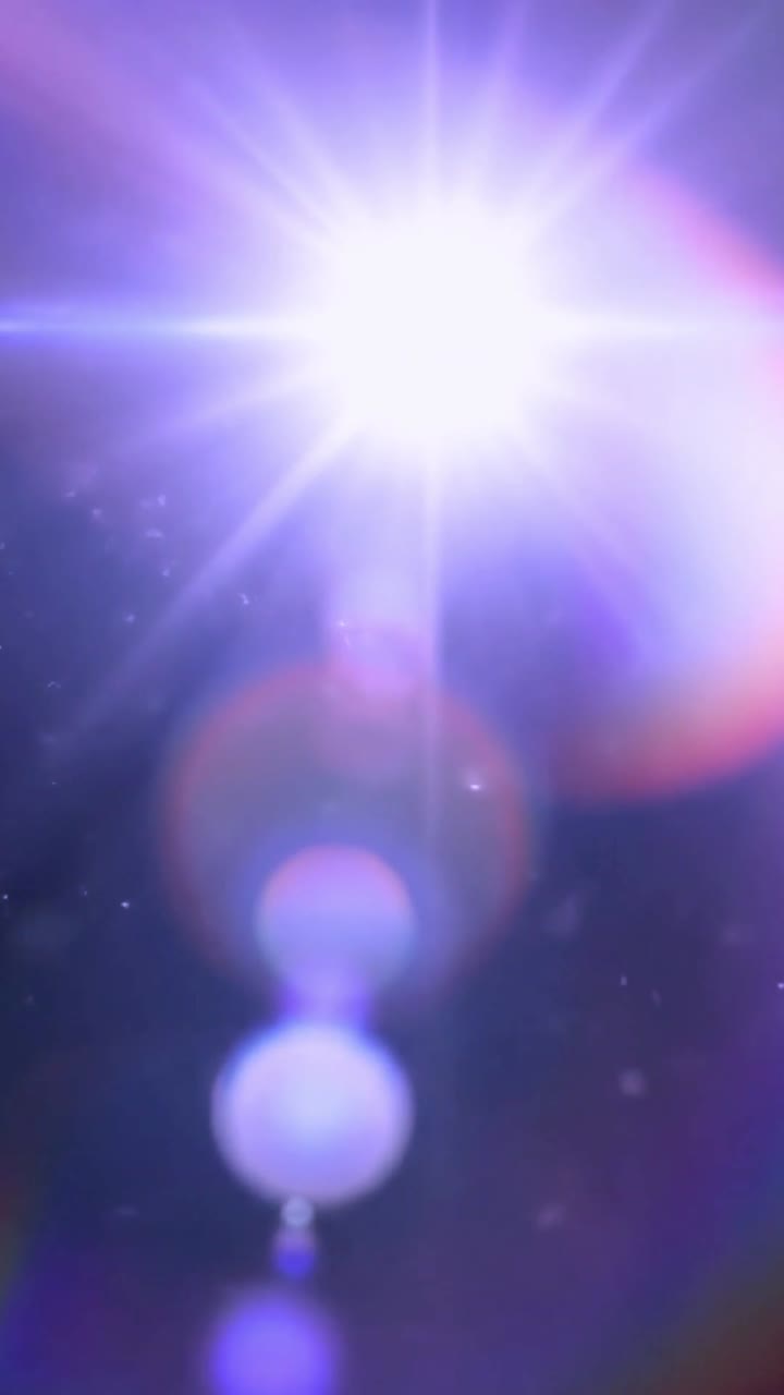 Flare dinamico arcobaleno che si muove su sfondo scuro