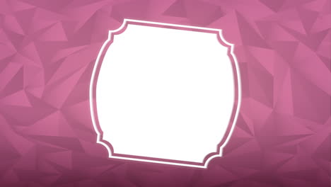 marco geométrico rosado