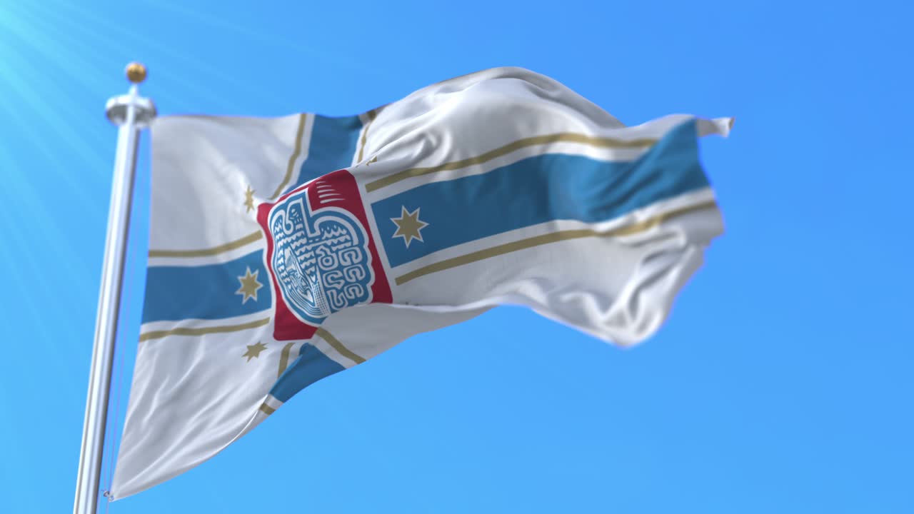 bandera de tbilisi, capital de la ciudad de georgia, bucle