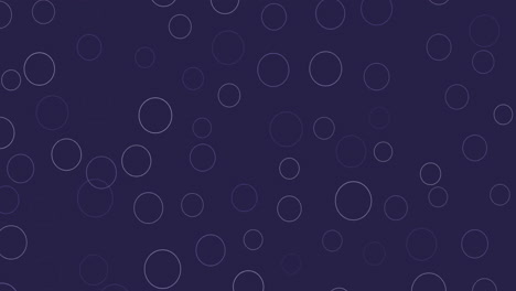 animación digital de múltiples formas circulares grises contra un fondo púrpura
