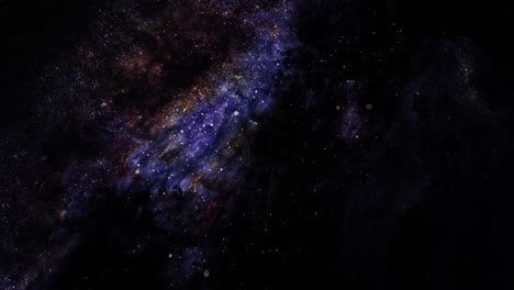 nubes nebulosas avanzando en el universo oscuro