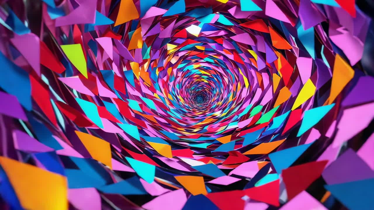 Vibrant Geometric Spiral Vortex
