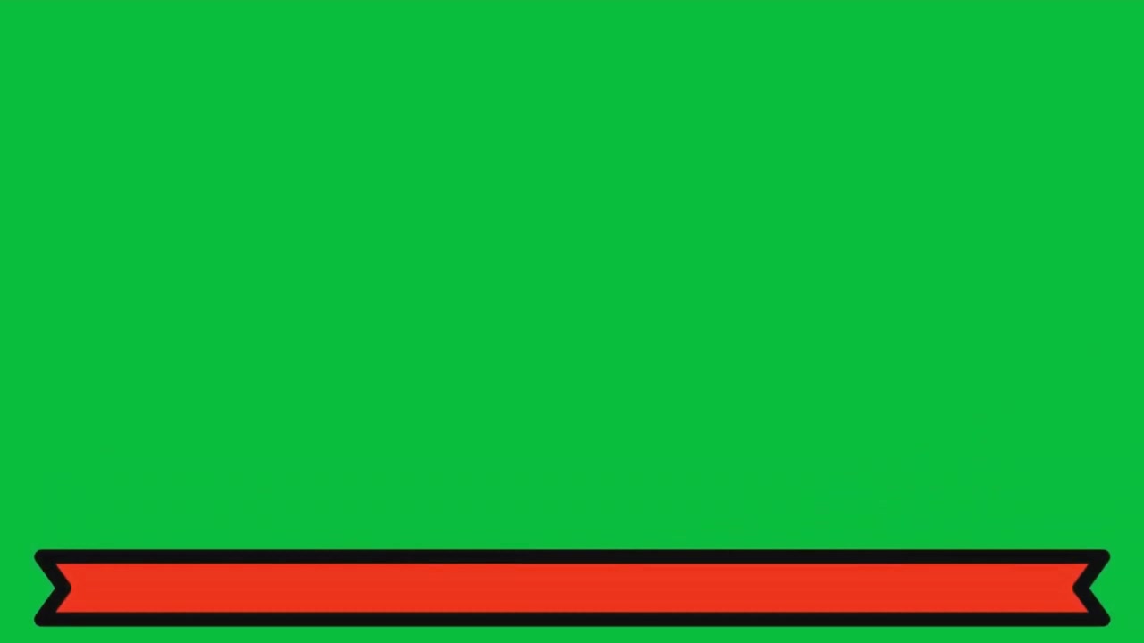 Animated Red Lower Third Graphic on Green Screen