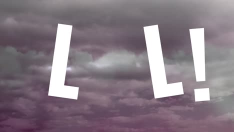 animación de lol sobre el cielo tormentoso con destellos