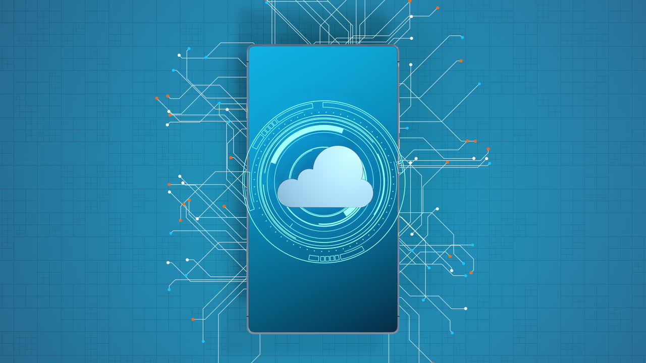 móvil y computación en la nube, materia de ciencia y tecnología, renderización 3d.