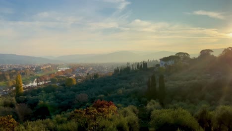 sunny morning in tuscany region italy