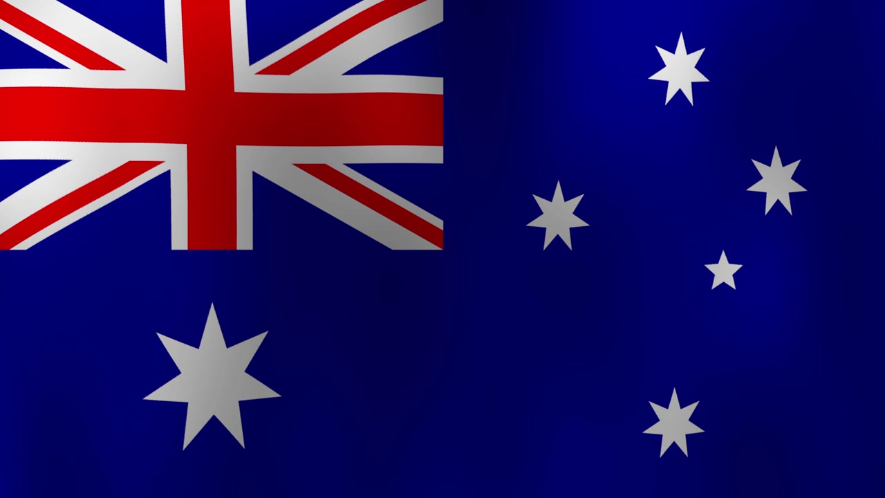 agitando el bucle de la bandera australiana