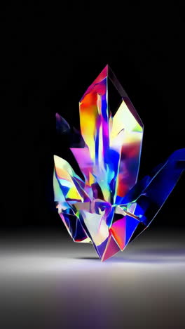colorful abstract crystal structure