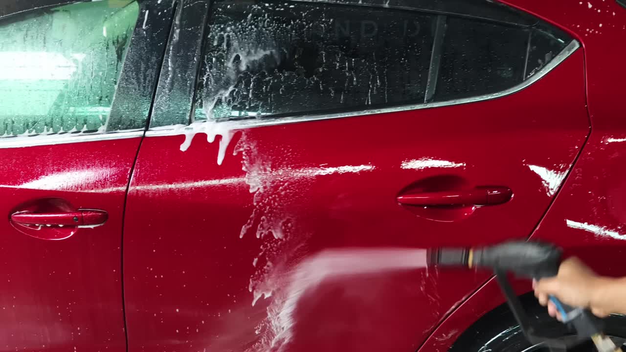 lavado de coches en acción