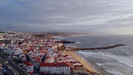 drone disparado desde ericeira en otoño