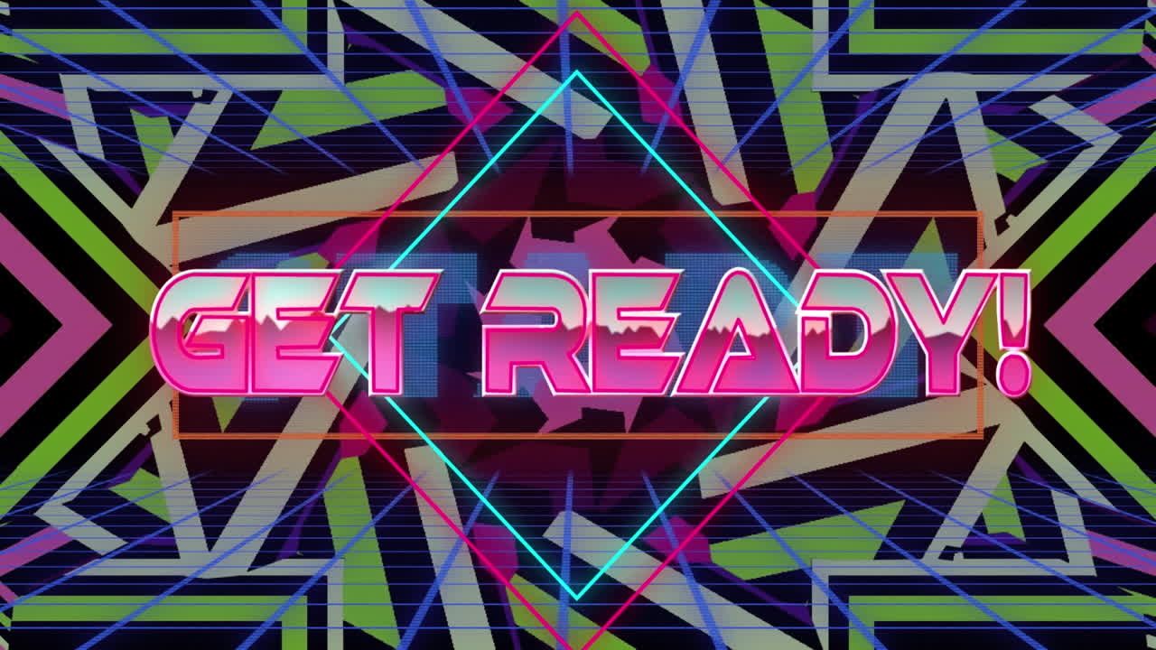 디지털 추상 카레이도스코프 공간에서 준비하는 애니메이션