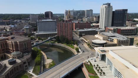 aerial view of rochester minnesota downtown