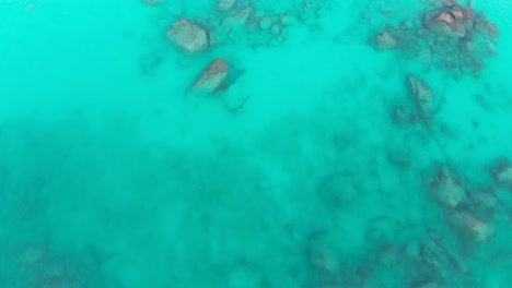 aerial view of the most beautiful beaches and turquoise waters of the seychelles