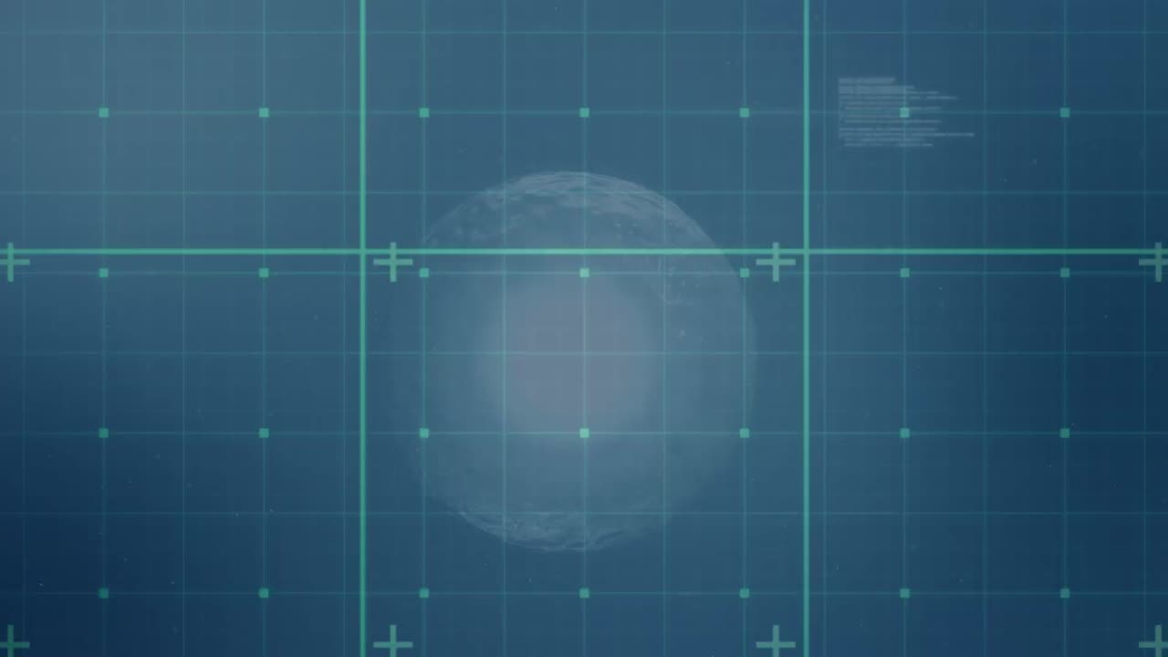 분자의 애니메이션, 데이터 처리 및 블루 스페이스의 지구