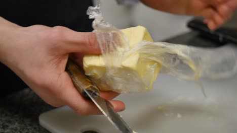 cutting butter