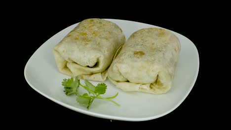 burrito on a turntable