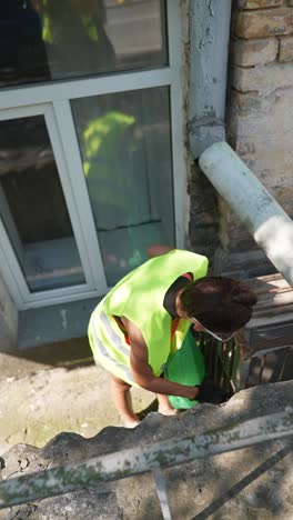 trabajador de limpieza de calles