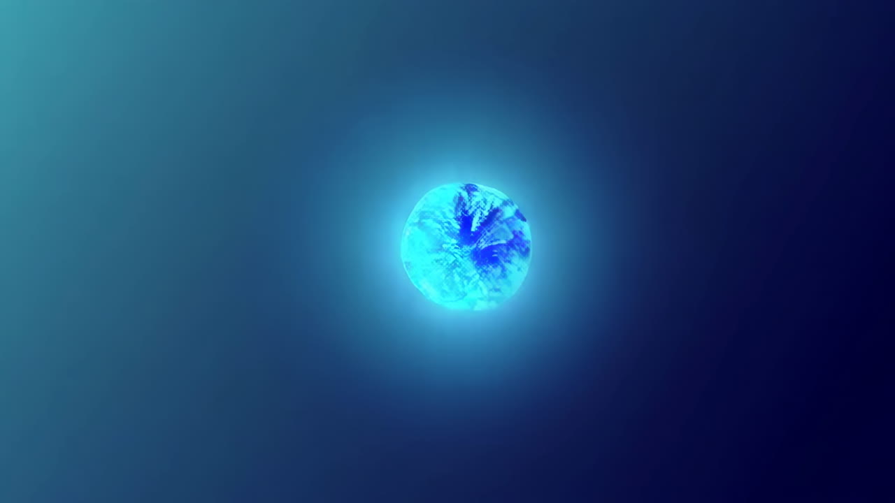 Glowing Blue Planet