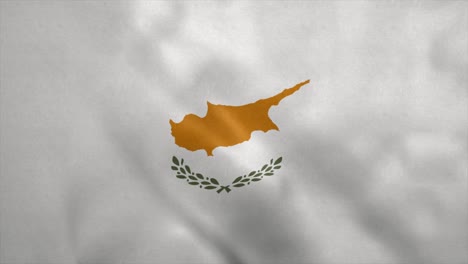 republic of cyprus flag blowing in the wind. seamless loop