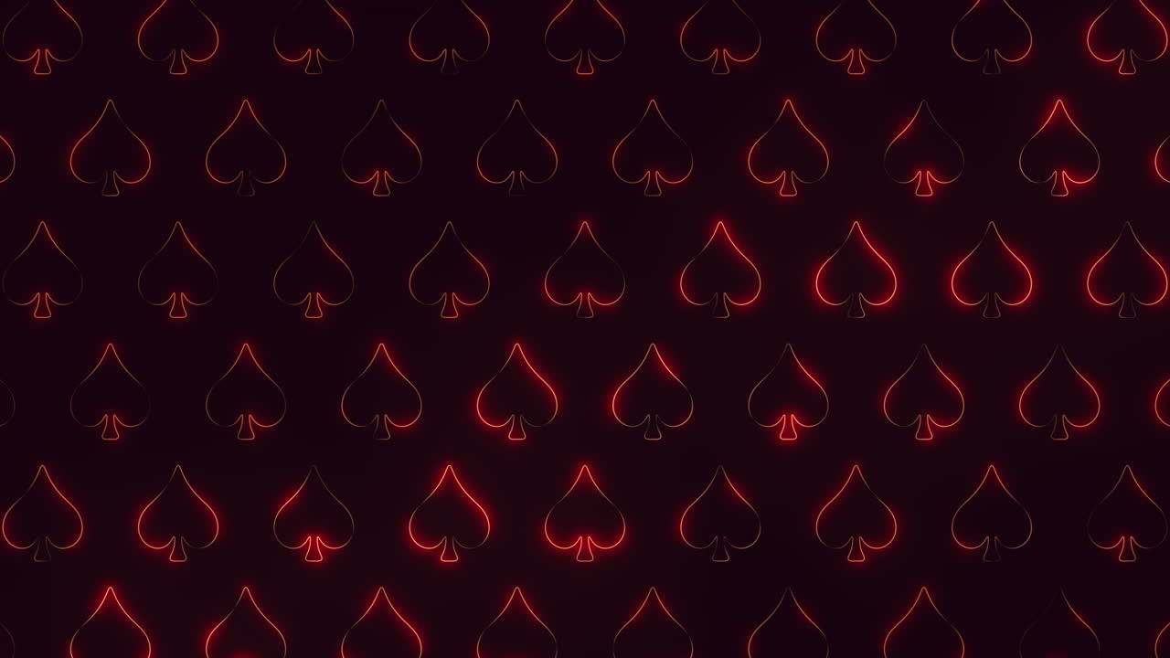 Heartfelt love pattern of red hearts on a black background