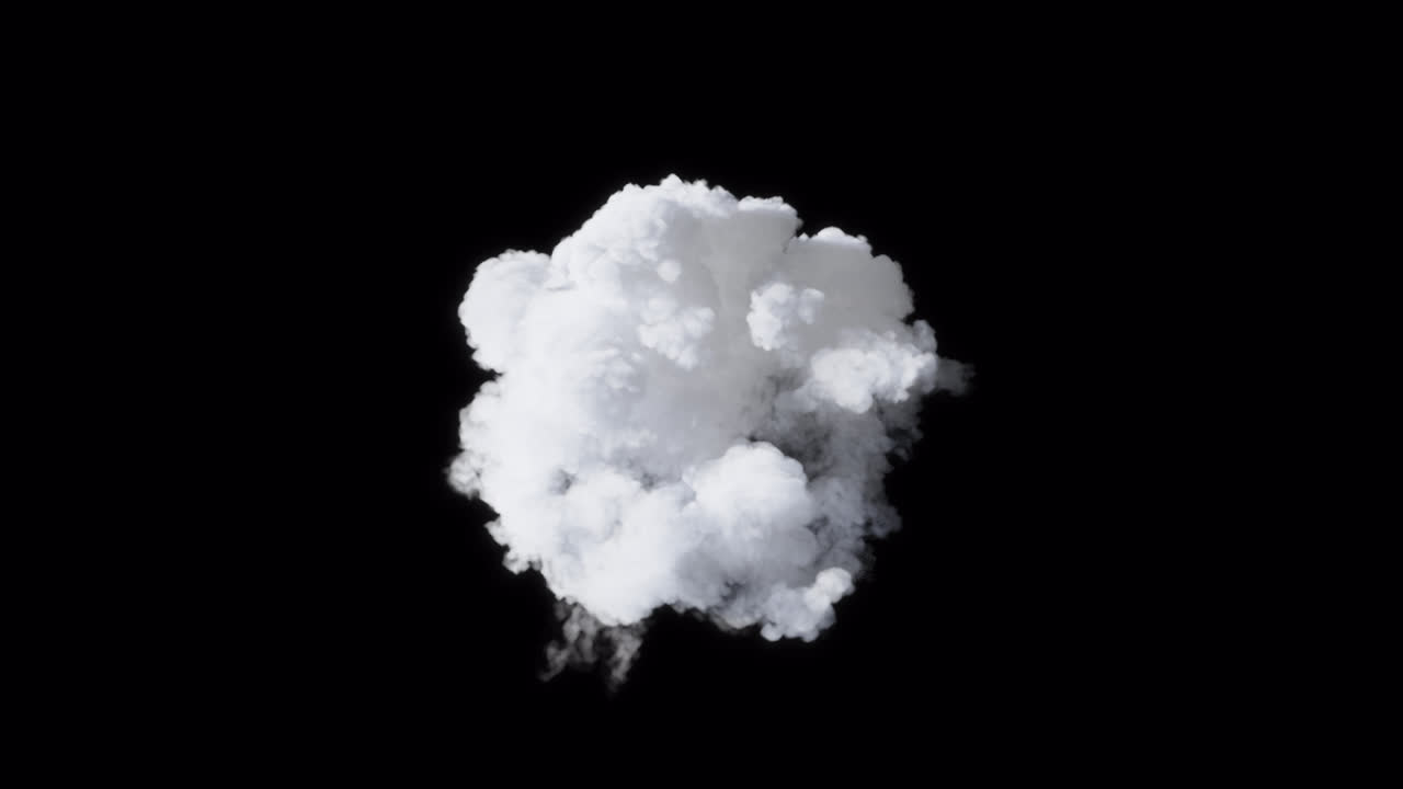 Volumetrisk sky på gjennomsiktig bakgrunn alfa