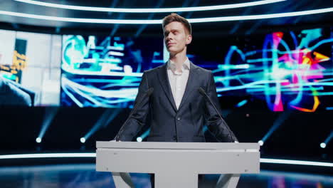 business presentation at a conference