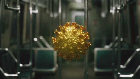 coronavirus covid-19 epidemic in subway car