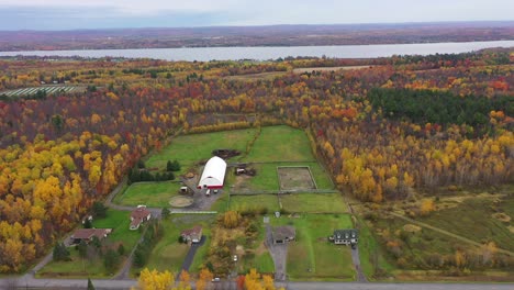 horse-ranch-surrounded-by-fall-colours-and-picturesque-river