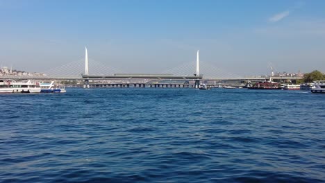 bosphorus bridge and ferry boats