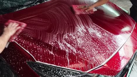 lavado de coches en curso