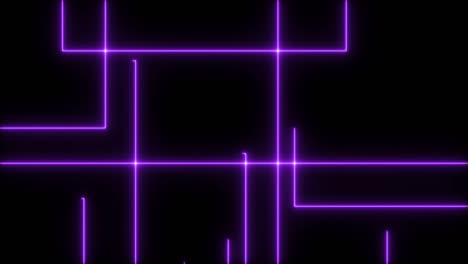 estilo abstracto de ciencia ficción de los años 80 marco de neón ligero sobre fondo negro. espectáculo de láser animación en bucle. video 4k