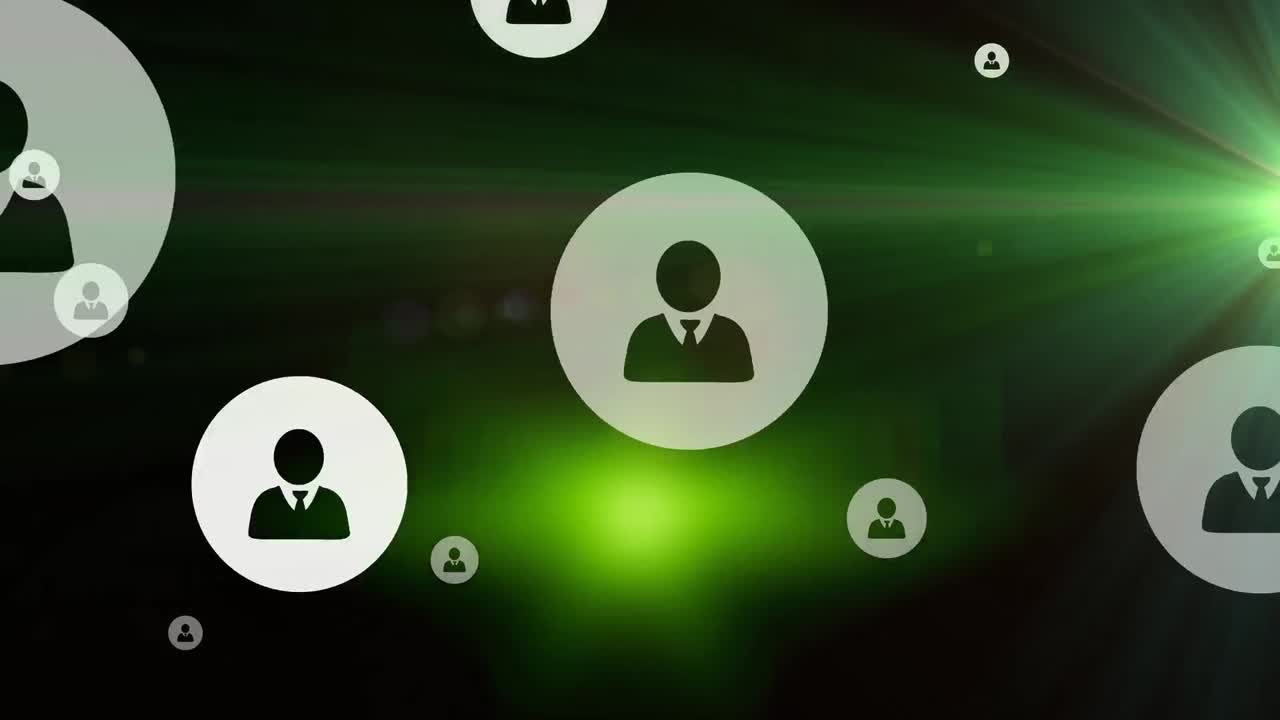 Animation af medieikoner over lysspor