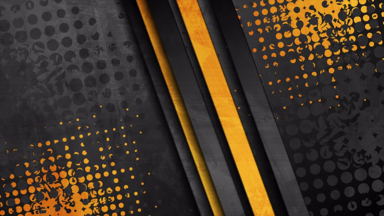 Sorte og orange kontraststriber, virksomheds animationsdesign.