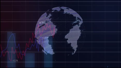 Animación-De-Datos-Financieros-Globales-Sobre-La-Tierra-En-Rotación-Con-Gráficos-Fluctuantes