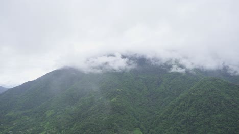 산들은 구름으로 여 있습니다.