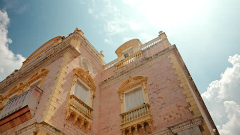 Facade-of-Teatro-Heredia-in-Cartagena-de-las-Indias-old-town-in-Colombia