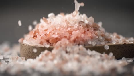 himalayan pink salt in a super slow motion.