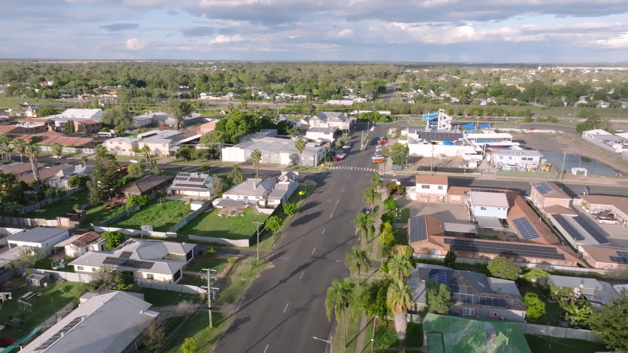 Drone shot of Moree, New South Wales Australia