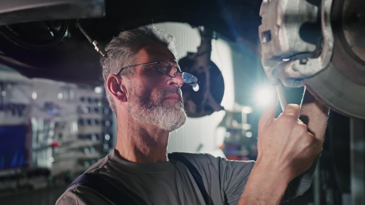 자동차를 수리하는 수석 기계공